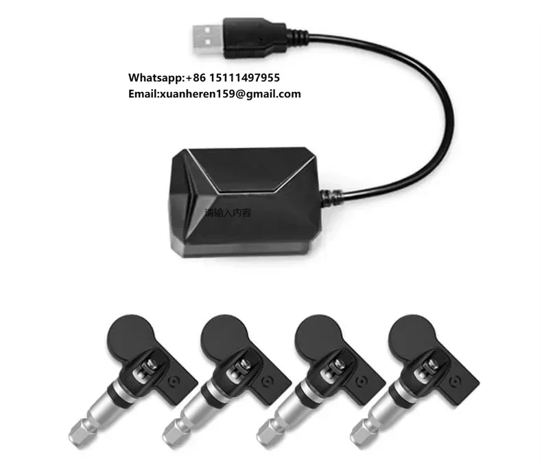 AuCAR USB Intelligent Built-in External Sensors Tire Pressure Monitoring System TPMS Match for All Android Car Navigation