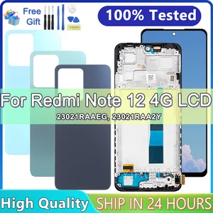 Bilashmart Xiaomi Redmi Note 12 4G 23021RAAEG 22111317I LCD Display Touch Screen Digitizer Panel Assembly Redmi Note 12 4G LCD