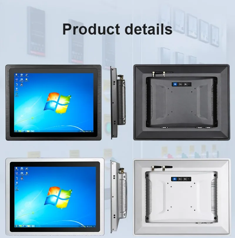 3mm Bezel Embedded Style 10.1 Inch Industrial Panel PC X86 J1900 J4125 J6412 I3 I5 I7 Waterproof IP65 Touch Screen Computer