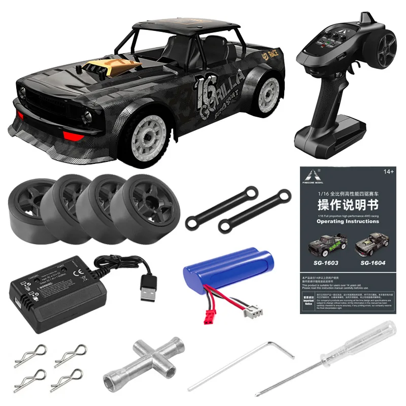 New Sg1603 Sg1604 Pro 1/16 Rc Car High Speed 2.4g Brushless With Brush 4wd 1:16 Drift Remote Control Racing Car Toys For Boys