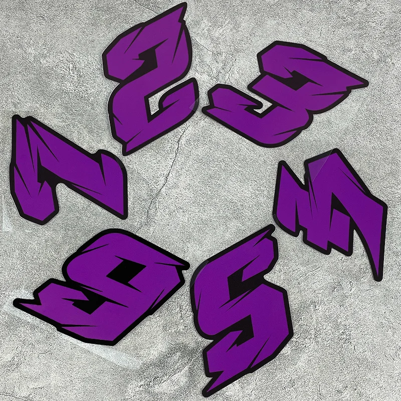 1PC Graffiti Number 0-9 Waterproof Vinyl Stickers For Car Motorcycle Helmet Laptop Bike Decor Decal