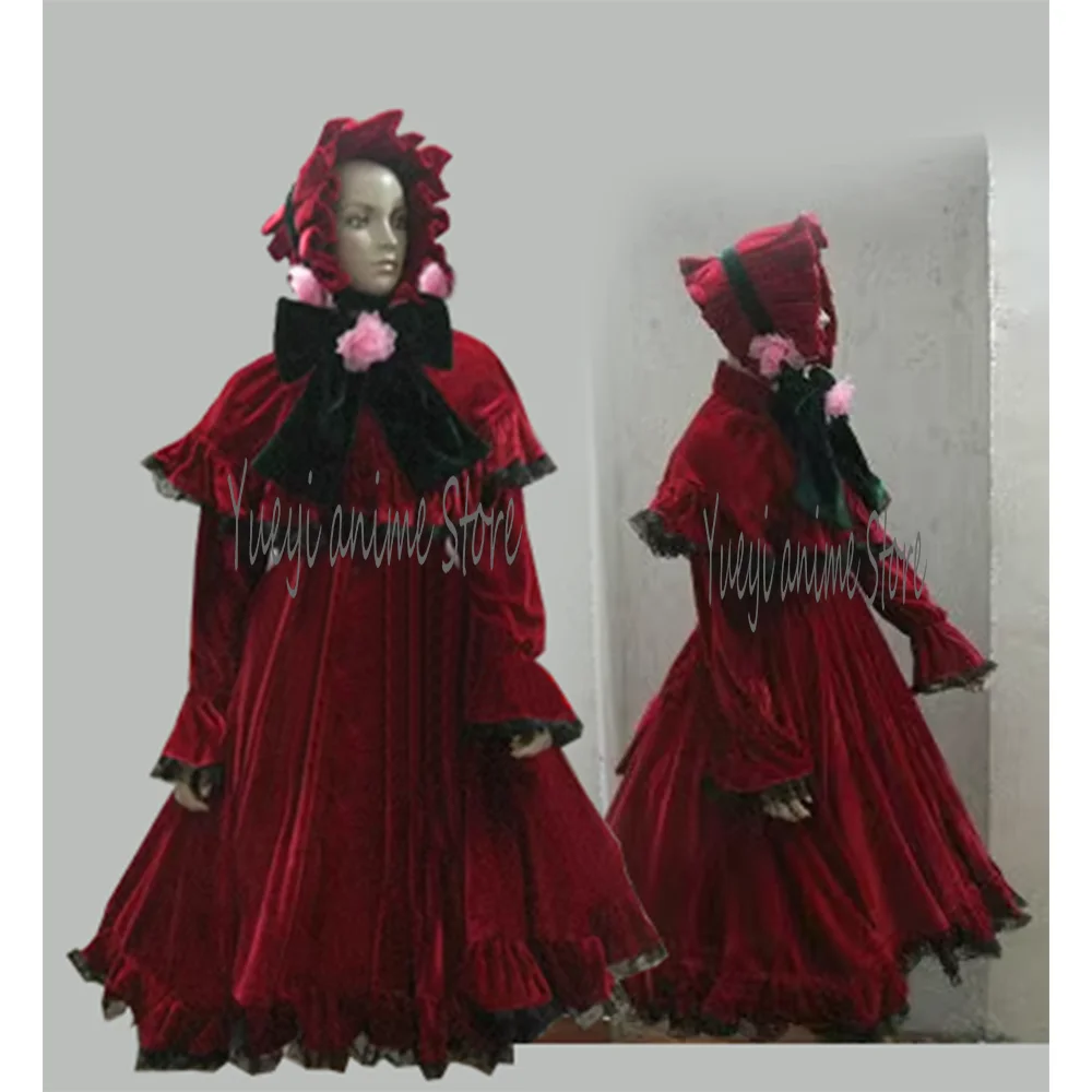 Anime Cosplay Shinku Costume Donna Lolita Abito rosso Festa di Natale di Halloween ----   personalizzato