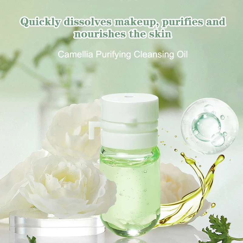 「7/10/30Pcs Cleansing Oil Camellia Secondary Facial Cleanser Deep Gentle Cleansing Travel Portable Single Makeup Remover Oil」 image 2