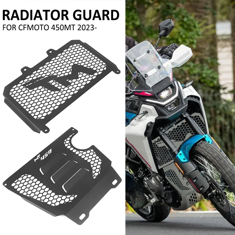 

New Motorcycle Engine Water Tank Radiator Grill Oil Cooler Guard Protection Cover FOR CFMOTO 450MT MT450 450 MT 450 2023-UP