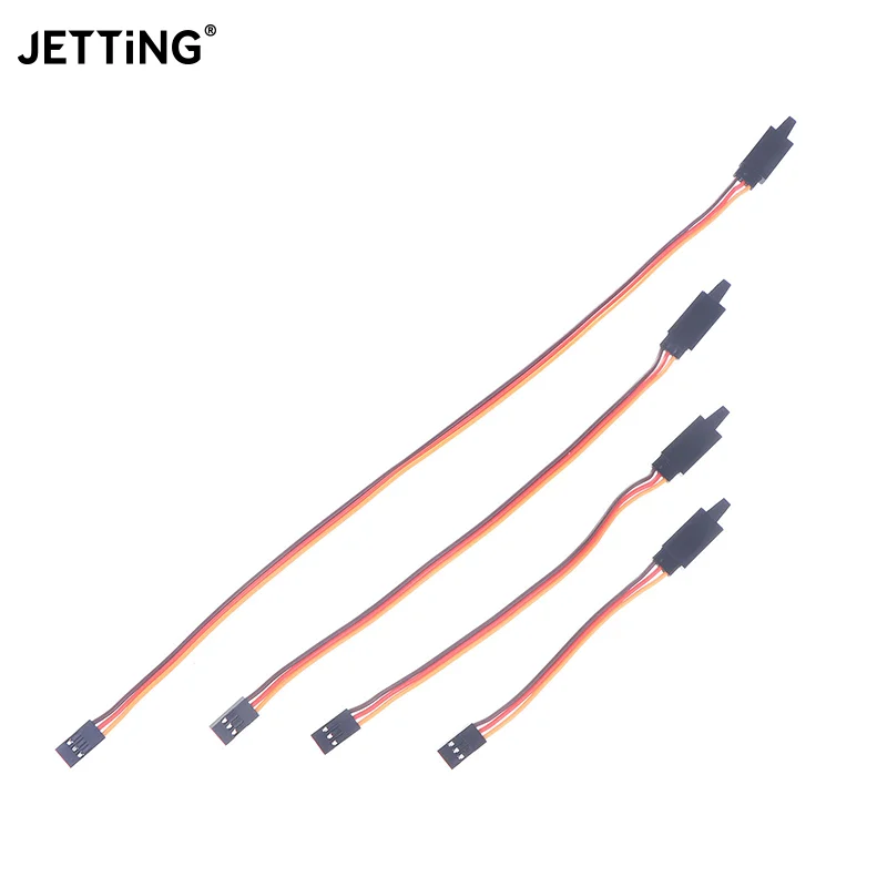 10Pcs 10-100CM Extension Lead Wire Cable Anti-Loose 60 Core Servo For RC JR Male To Female Model Aircraft Adapter Cable