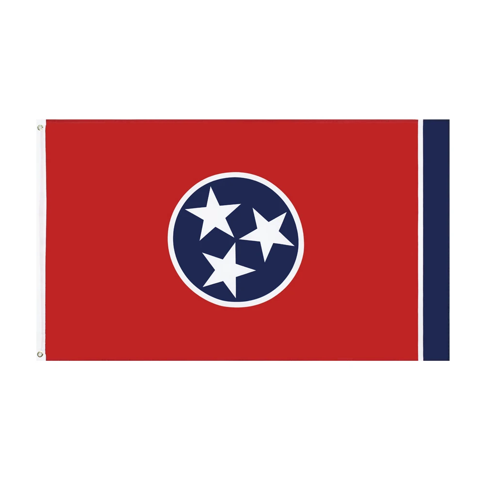 3x5 Foot Tennessee State Polyester Flag with Brass Grommets 3 X 5 Ft Vivid Color and Fade Proof Canvas Header