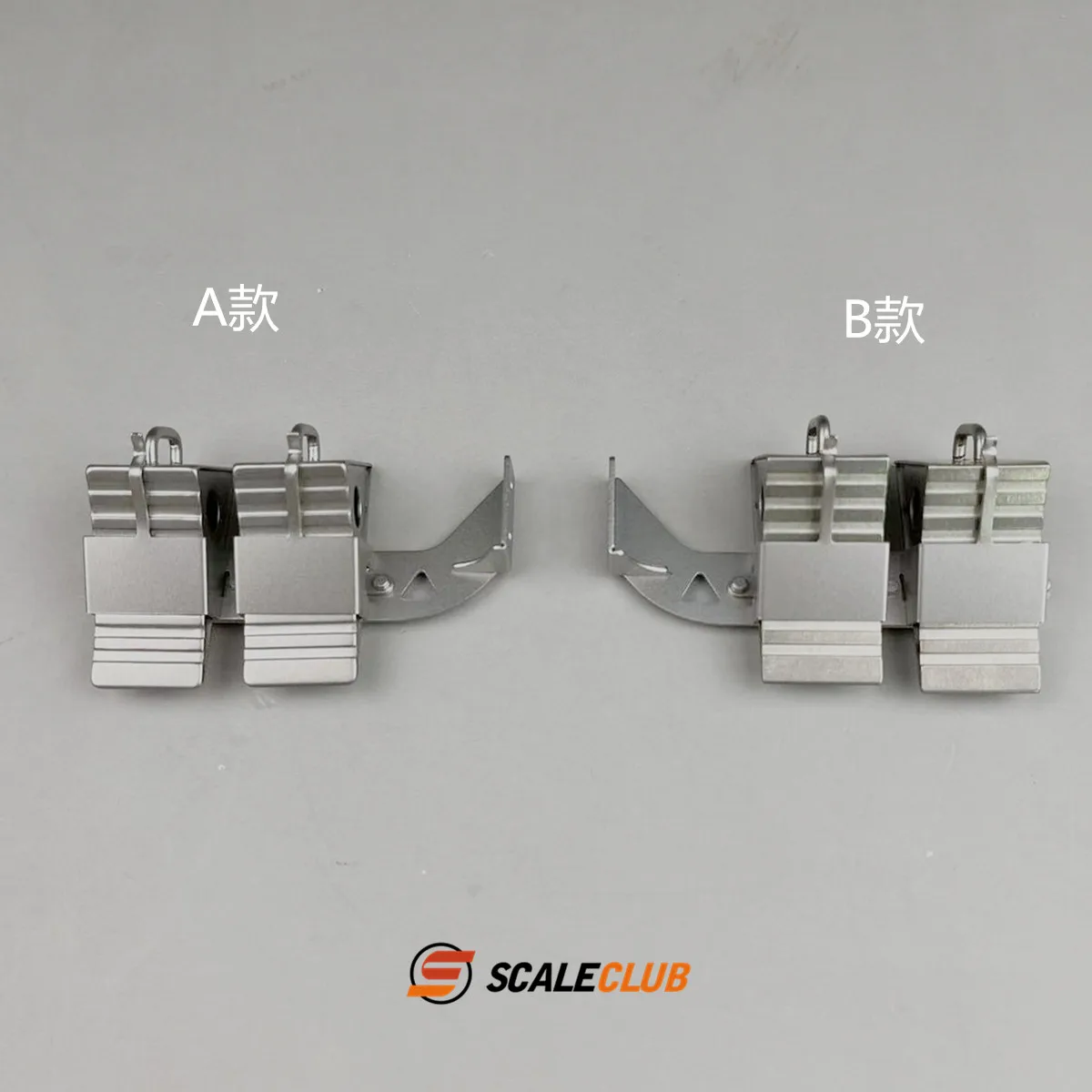 Model RC Truck Metal Wheel Chocks With Mount Bracket SCALECLUB ZHQ-TY-2 For Tamiya Scania Volvo Benz 1/14 RC Tractor Truck Parts