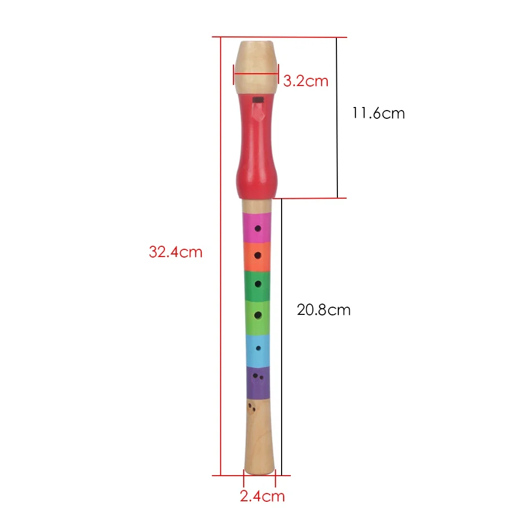 SLADE Harp Flute Wooden Eight Hole Treble Orff Flute Wooden Kid Professional Playing Musical Instrument for Children Gifts