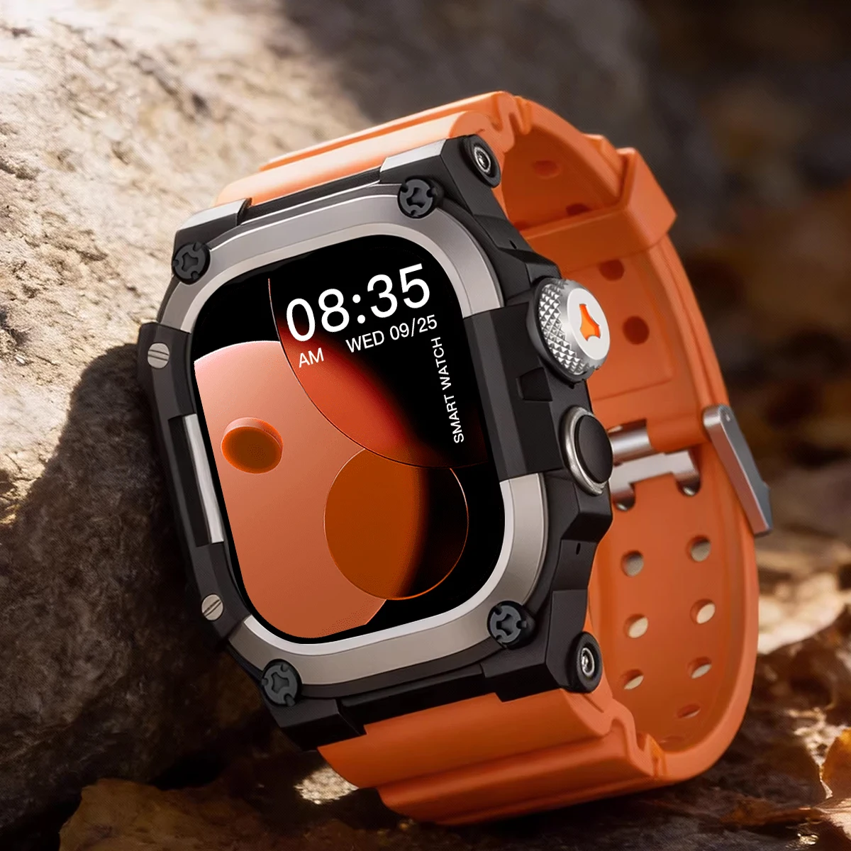 2 IN 1 Case+Strap for Apple Watch Ultra 49mm TPU+Zinc Alloy Bumper for Iwatch Ultra 3 2 1 Rugged Integration Band with Cover