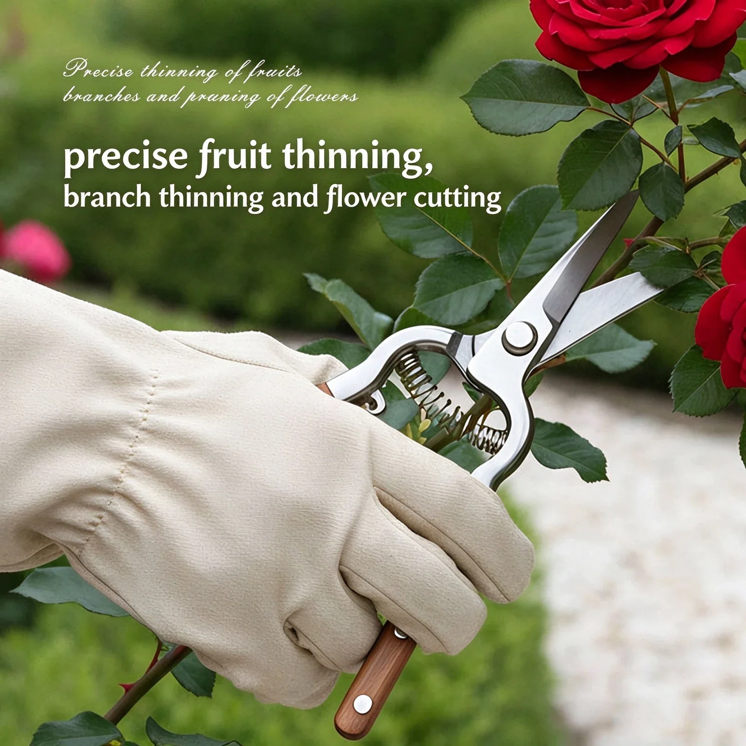 Manganese Steel Heavy-Duty Pruning Shears - Effortless Garden Scissors for Thick Branches, Fruit Trees & Landscaping