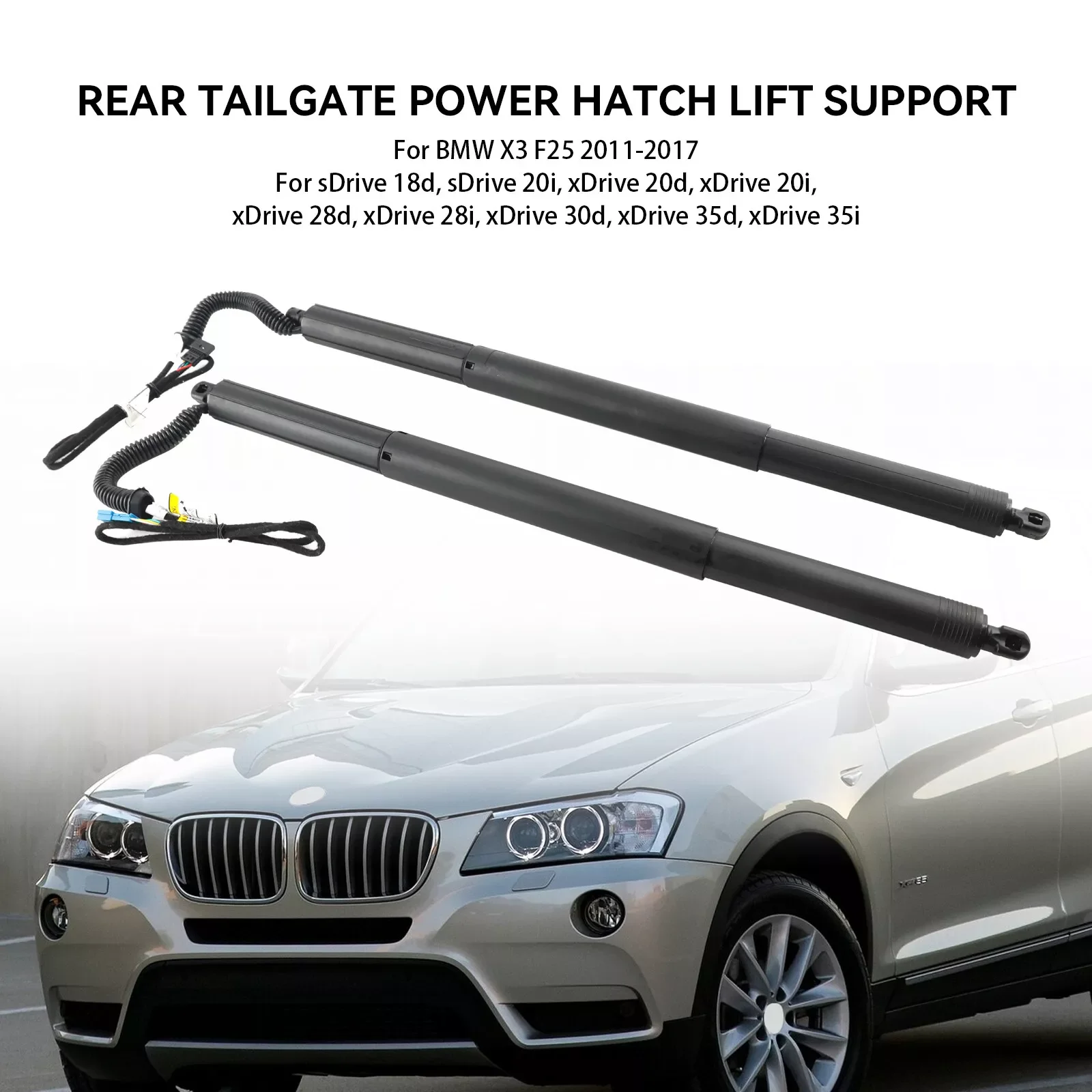 2PCS NEW Electric Tailgate Struts For BMW F25 X3 2010 - 2015 Power Lift Support 51247232003 51247432741 51247232004 51247432742