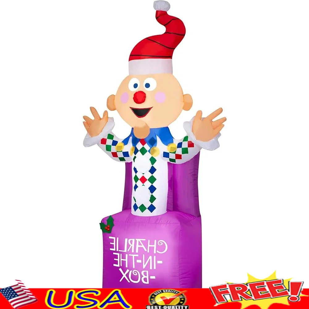 

6.5ft Charlie in the Box Inflatable Rudolph Red Nosed Reindeer Christmas Decoration Misfit Toys Holiday Outdoor Decor