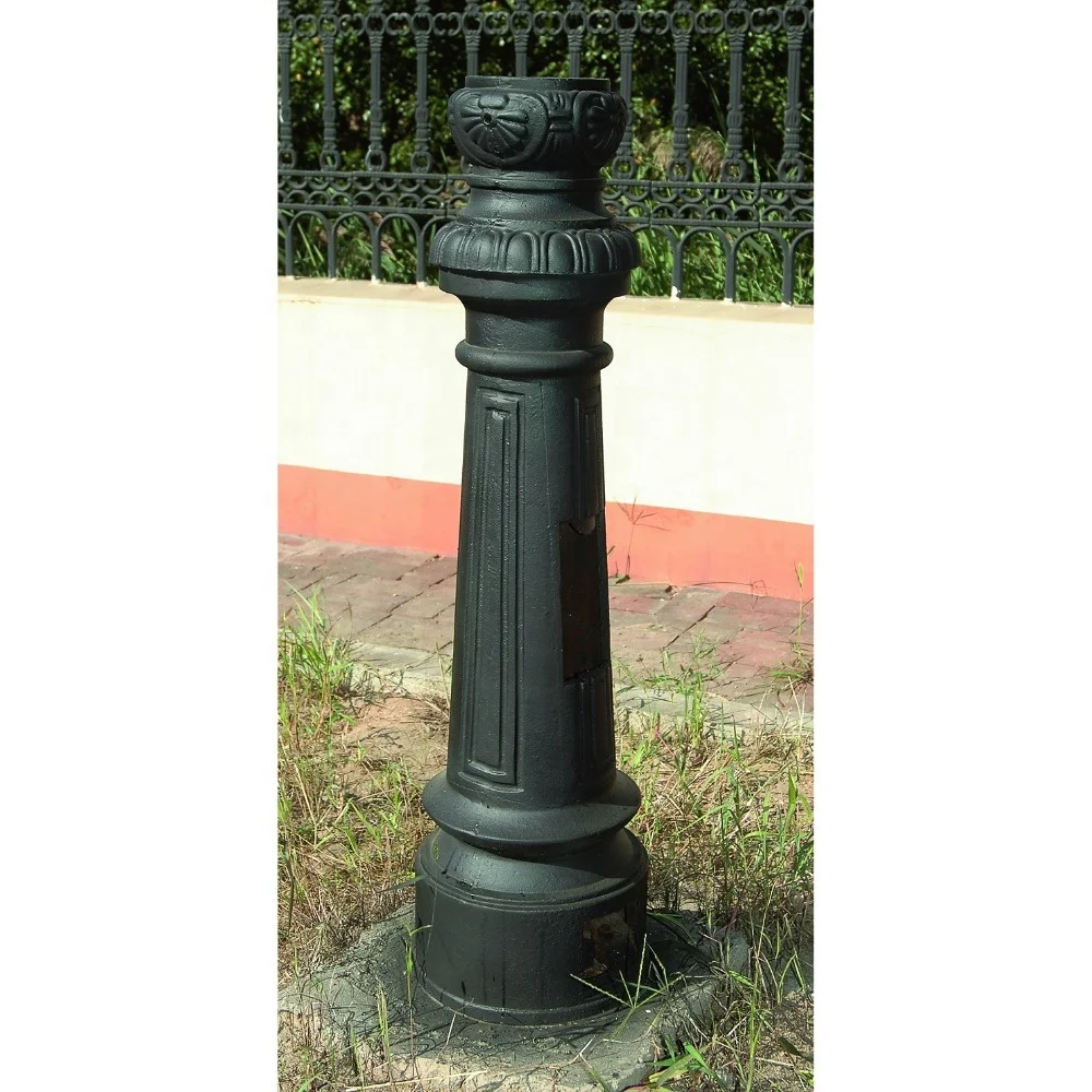 Garden Cast Iron Light Pole Base Street Lamp Post Base