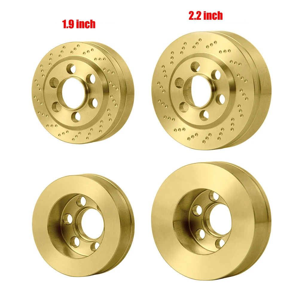 MIBIDAO 2Pcs Brass Internal Counterweight Balance Weight for TRX-4 Axial SCX10 Wraith 1/10 RC Car 1.9 2.2 inch Wheel Rims Parts