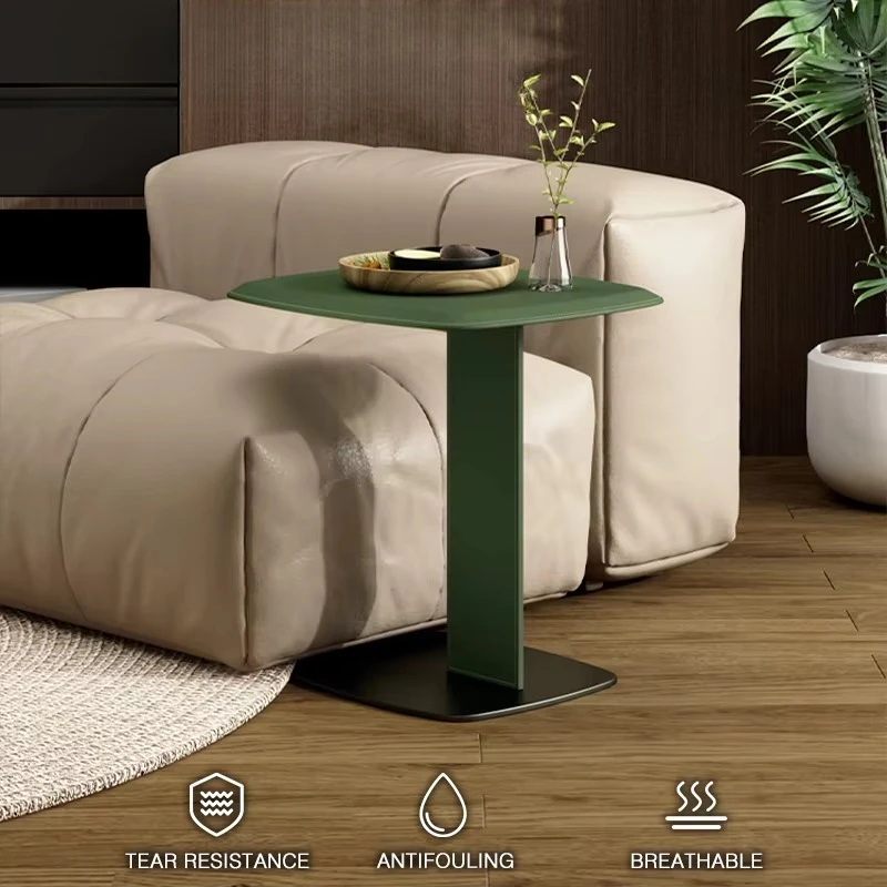 qo-Modern Minimalist JKY-112 Side Table Saddle Leather Embedded Advanced Creative Light Luxury Designer Mini Coffee Table^