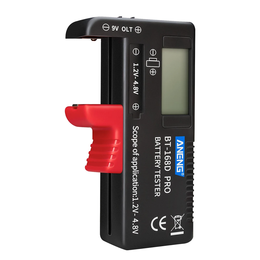 BT-168 PRO Digital Battery Tester For 1.2V to 4.8V AA AAA Alkaline Battery CR2032 LR44 Button Battery 18650 Li-ion Battery