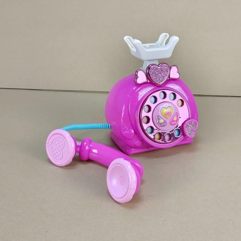 Phone Emulation landline Early Education Puzzle Girl Baby Phone 2-3 Years Old Children\'s Phone Toys Princess