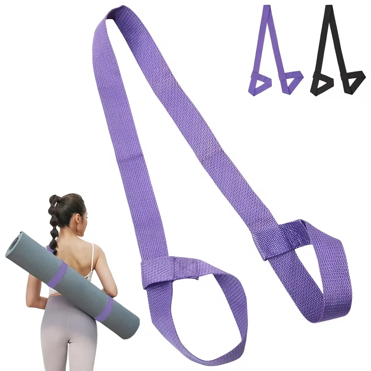 Verstelbare Yoga Mat Riemen Yoga Mat Schouderdrager Yoga Bandjes Oefen Stretch Yoga Riemen Fitness Gym Sporttouw 165Cm * 3.8Cm