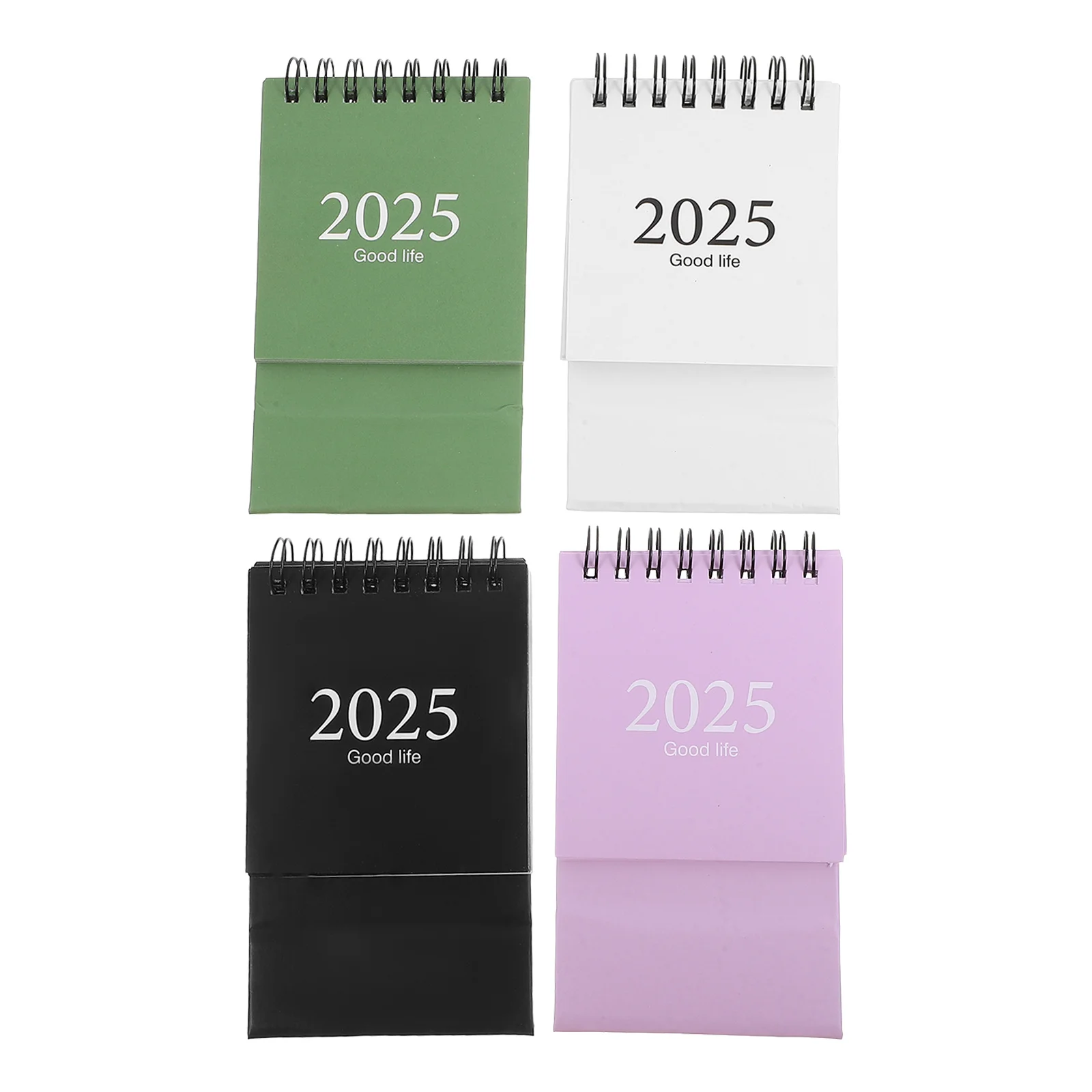 4-delige mini-bureaukalender Engelse versie Minimalistisch ontwerp Draagbare staande flip-tafelkalender Kantoorstudieorganisator