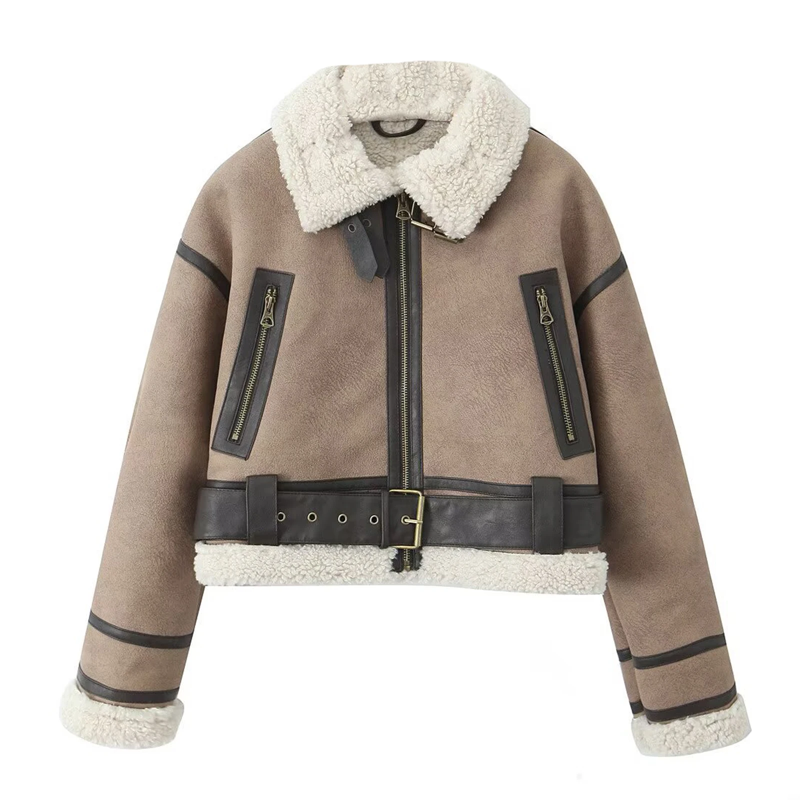 

Женская длина, пуховая кожаная куртка, длинная стеганая куртка со съемным меховым воротником