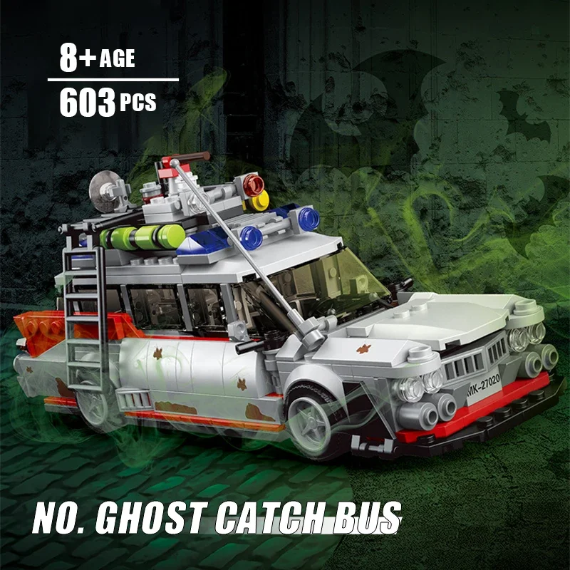 Technology car model building blocks MOC mini ghost movie car assembly building blocks DIY toys children's giftsTechnology car m