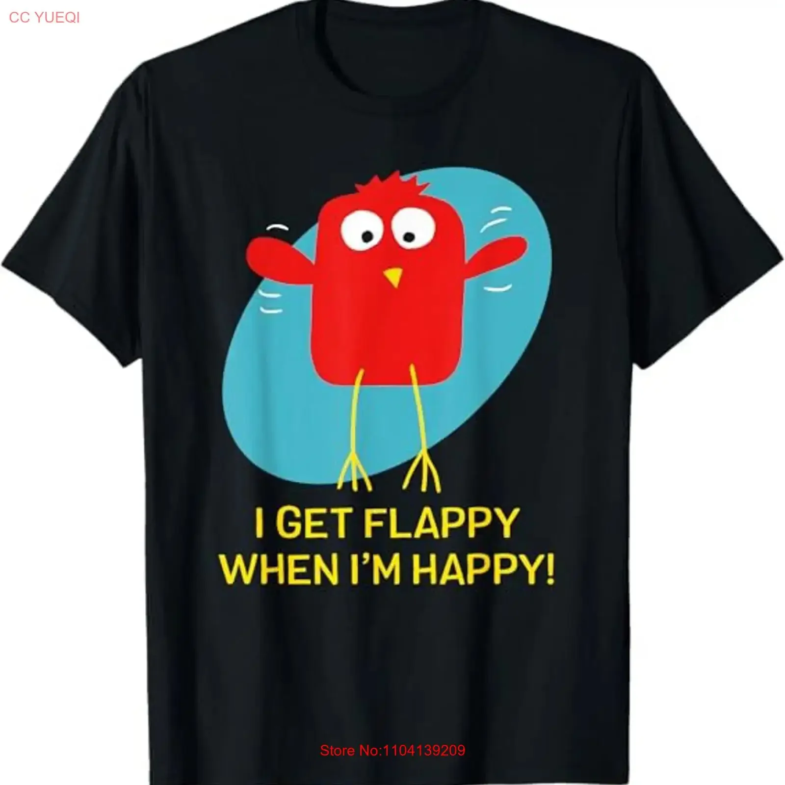 MOST POPULAR I Get Flappy When I'm Happy Funny Autism T Shirt S 5XL vintage Washed Versatile Stylish Slightly Breathable