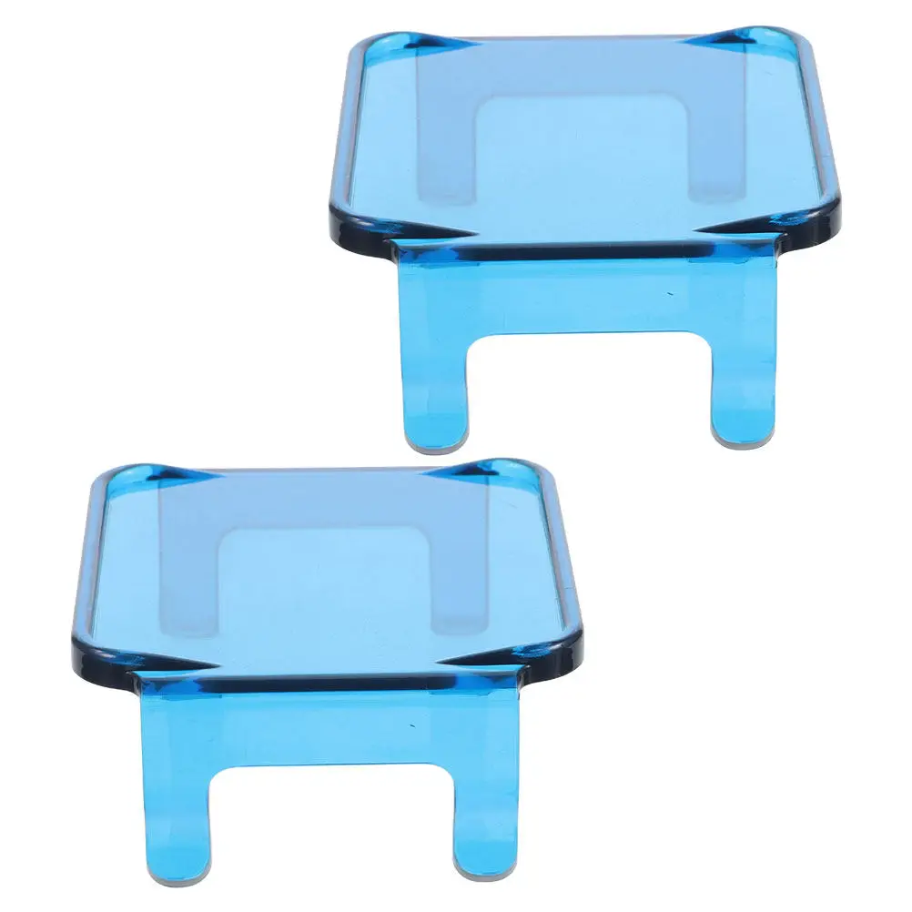 2pcs Led Cube Covers Protective Square Shaped Car Light Covers Blue Light Bar Lens Durable Decorative For Vehicle Wide