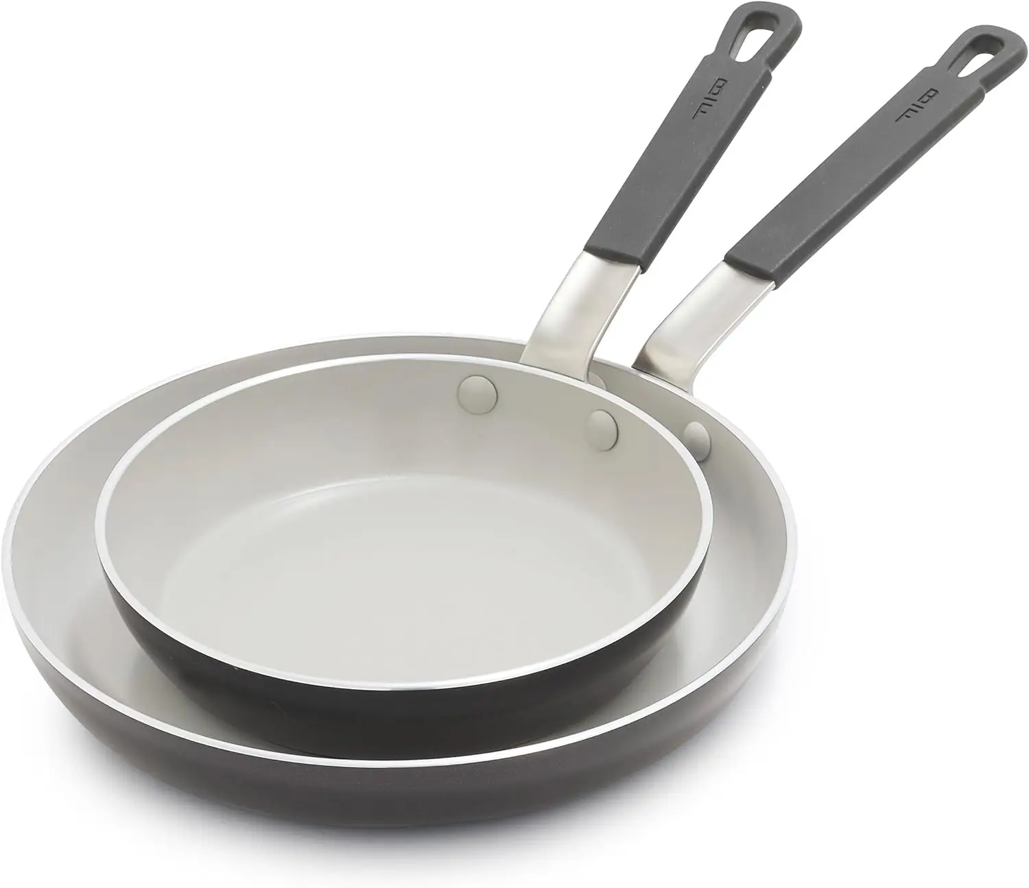 

Nonstick Frying Pan Skillet Set 8" & 10", PFAS-Free Diamond Ceramic, Induction Suitable, Stay-Cool Handle, Dishwasher & Oven