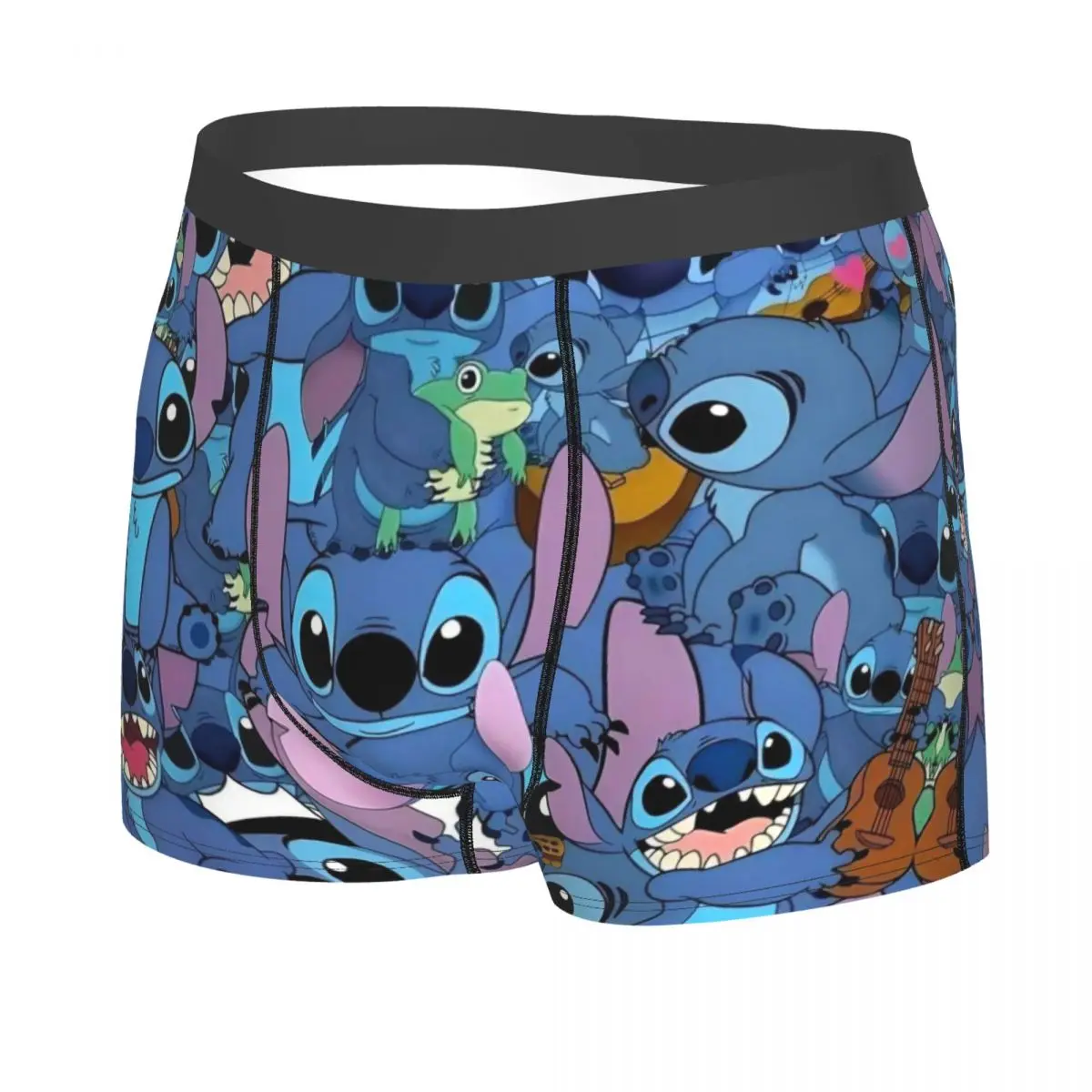 Novelty Anime Stitch Pattern Boxers Shorts Panties Men\'s Underpants Stretch Disney Briefs Underwear