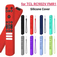 Silicone Cover with Lanyard Protective Cover Shell Anti Slip Television Remote Cover for TCL RC813 RC902V RC923 Remote Control