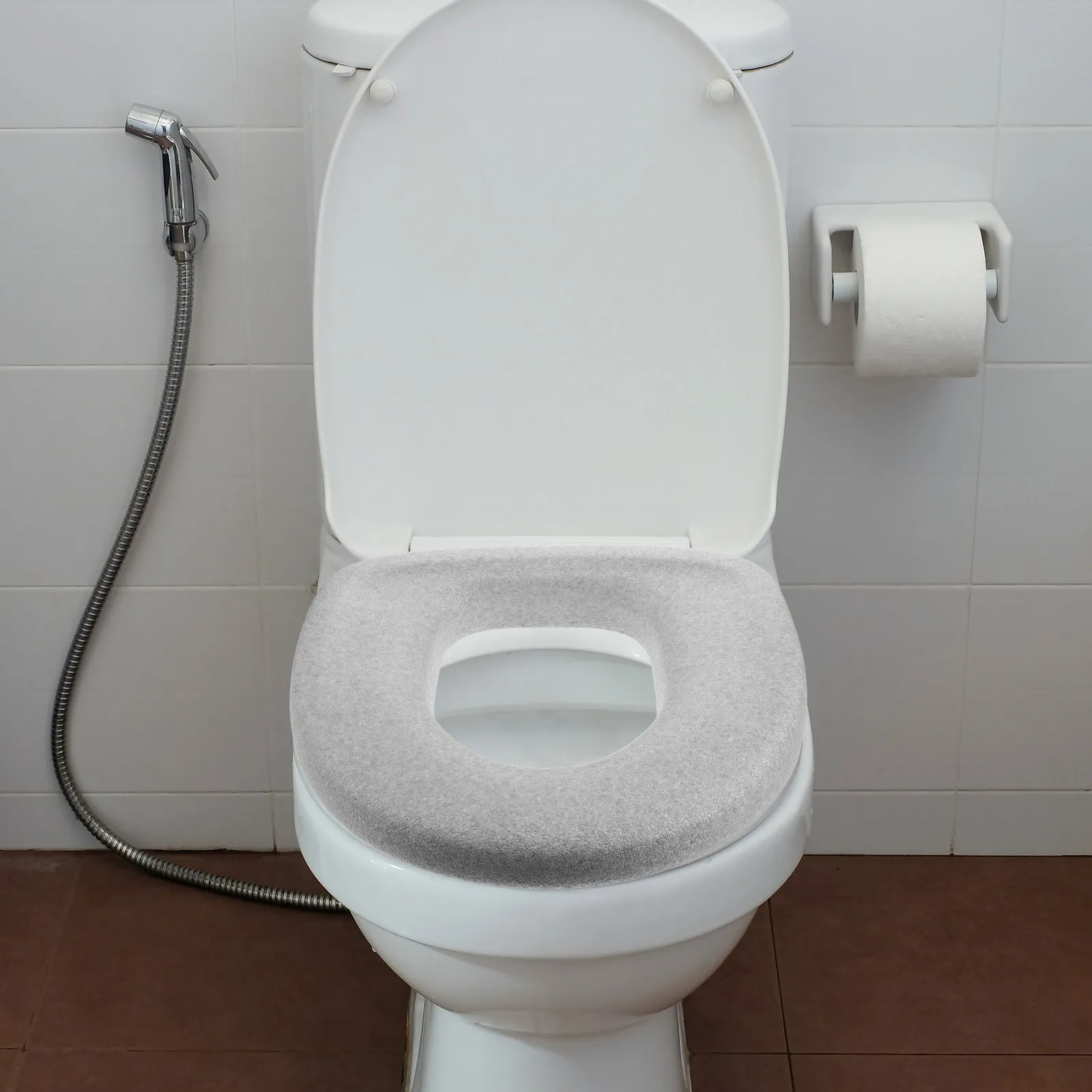 Epp Waterproof Toilet Seat Riser Cushion Padded Raised Bathroom Aid for Seniors Kids Travel Portable Washable Reusable Toilet