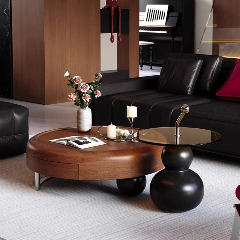 Occasional Small Coffee Table Living Room Side Luxury Wooden Coffee Table Space Minimalist Wohnzimmer Tisch Nesting Furniture