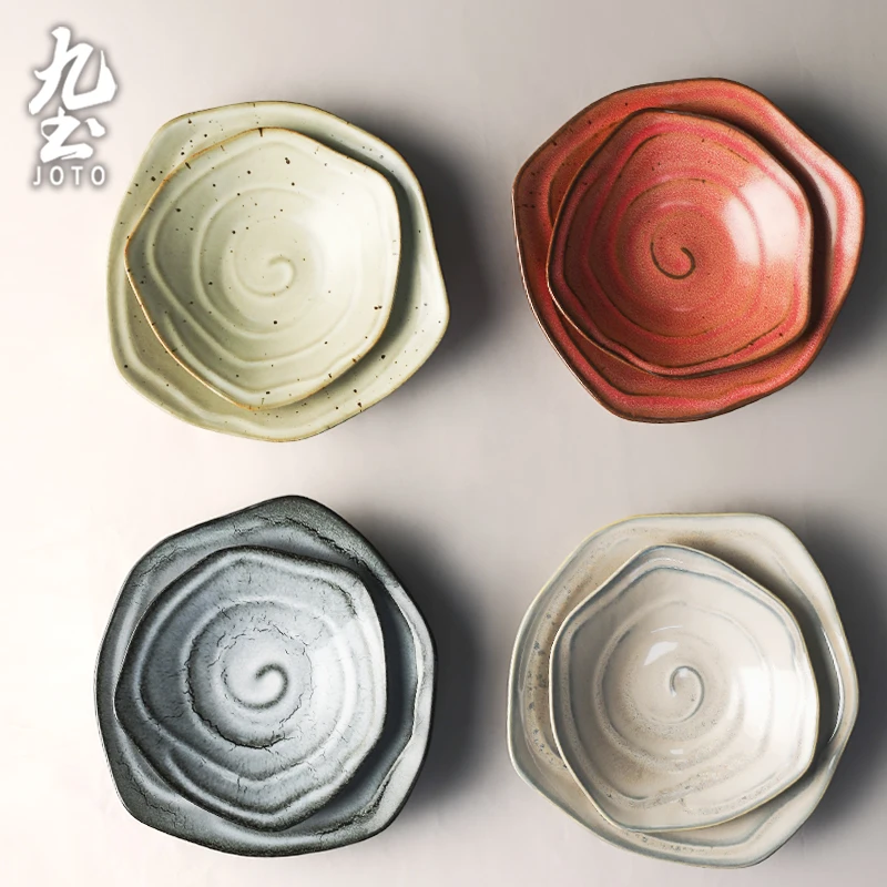 

JOTO Vintage Simple Irregular Design Ceramic Creative Rose Shaped Plate CJR0588