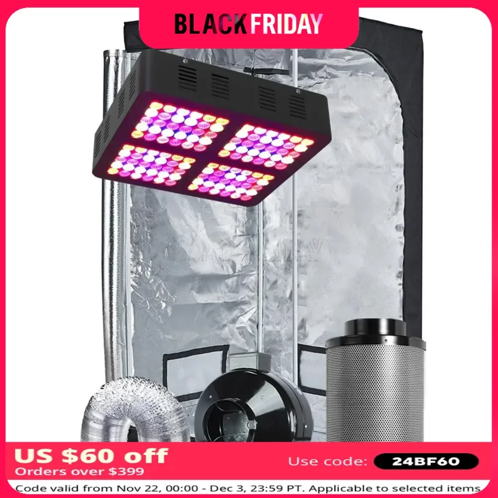 Grow Tent Kit LED 600 Panel Grow Light Kit +32