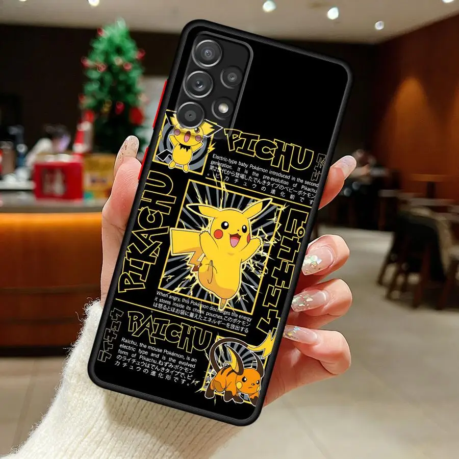 Anime Pokemon Cool Phone Cover Case for Samsung Galaxy A17 A52 A54 A14 A23 A34 A36 A35 A56 A55 A73 A33 A52S A72 A53 A16 A15