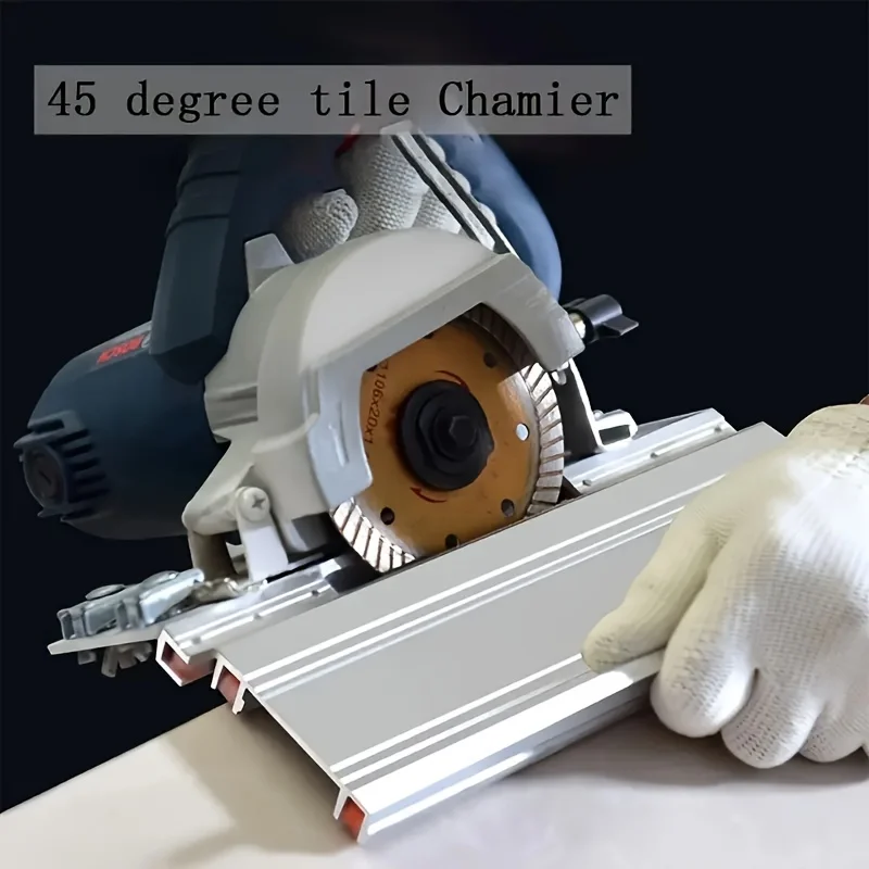 45 Degree Ceramic Tile Chamfering Device Manual Tile Ceramic Cutter Desktop Stone Cutting Machine Guide Tool with Wheel 0-0.2in
