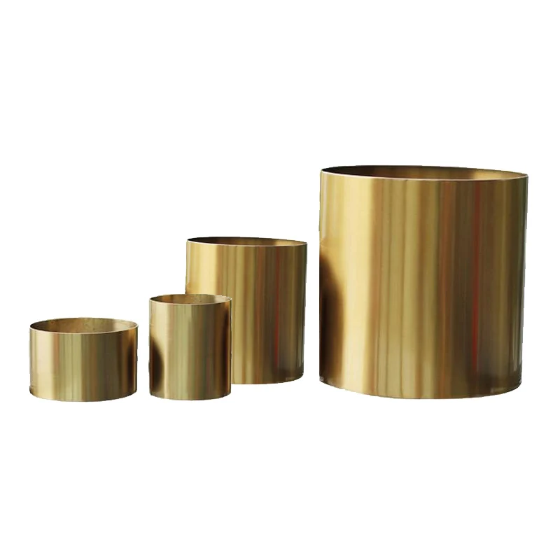 cylindrical flower device brass hexagonal simple vase storage holder pen holder storage cup