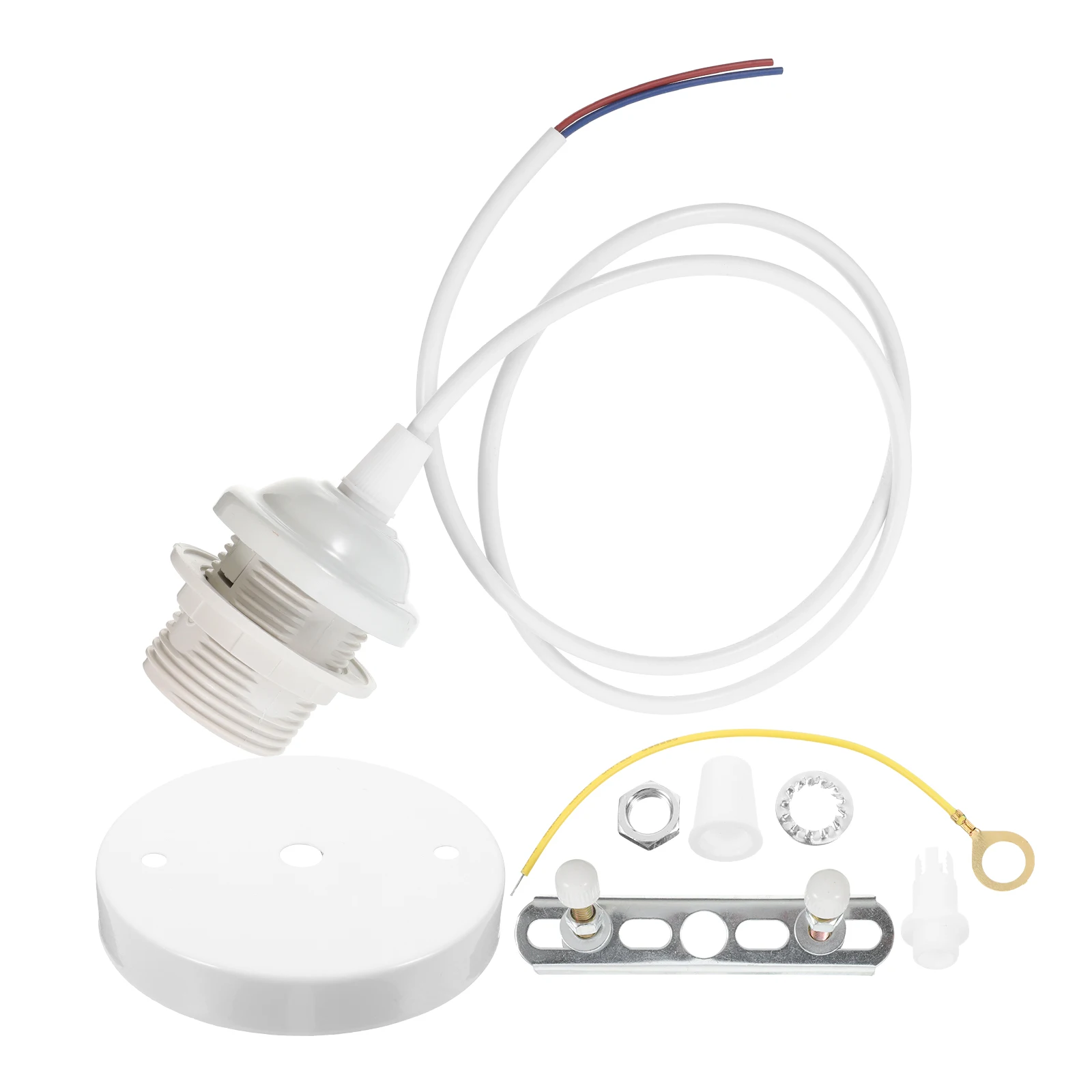 

E27 Socket Retro Pendant Light Kit 100cm Cord Ceiling Fittings Base Lamp Wire Compatible Bulbs Lighting