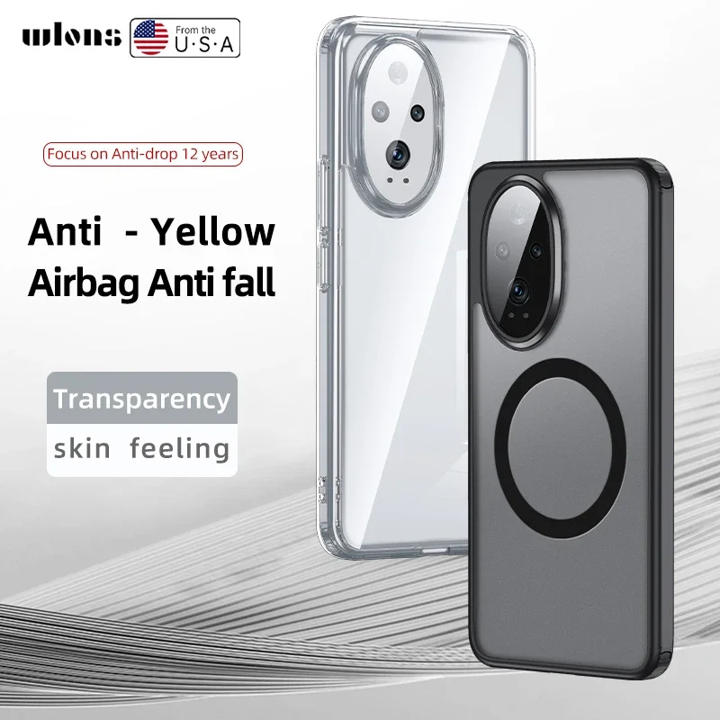 Airbags Shockproof Magnetic Wireless Charging Case Shell For Honor 200 100 90 80 Pro 80 SE Rugged Protection Armor Cover