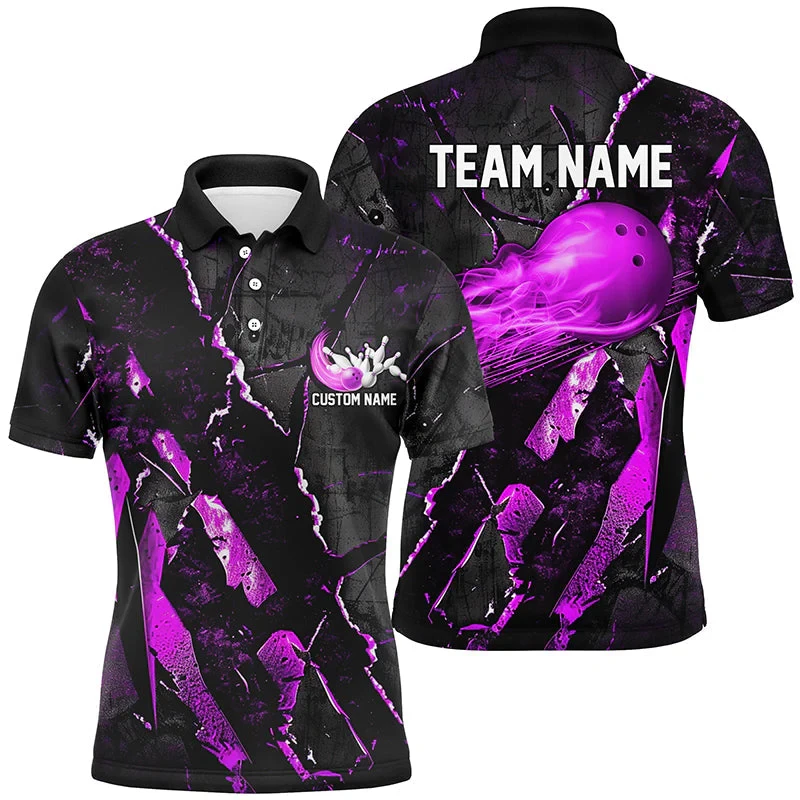 Fashion Bowling 3D Printed Polo Shirts For Men Summer Trend Short Sleeve Lapel Button Polo T Shirt Casual Oversized Sports Tees