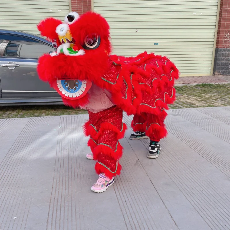 

Chinese Lion Dance for Two Kids Advertising Carnival Mascot Costume Cute Small Southern Lion Dance Halloween Cosplay Clothing