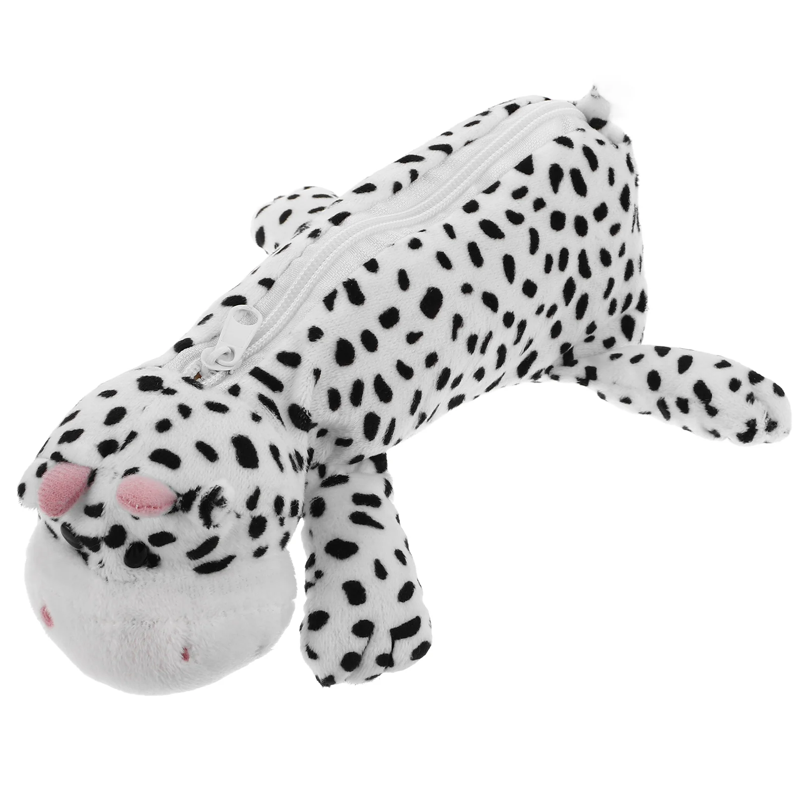

Fuzzy Plush Cow Pencil Case Adorable Animal Design Pen Bag Kids Adults Stationery ganizer Small Pouch Zipper Storage