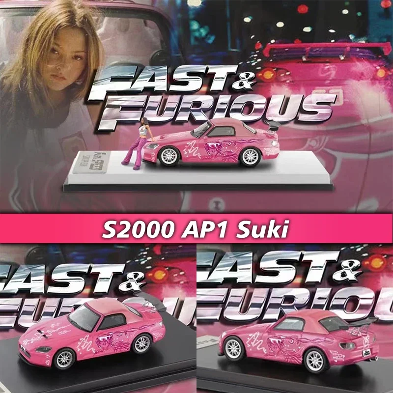 **Pre Sale**FS 1:64 S2000 AP1 SUKI PINK Soft Top S2K Diecast Diorama Car Model Collection Miniature Toys Fast Speed