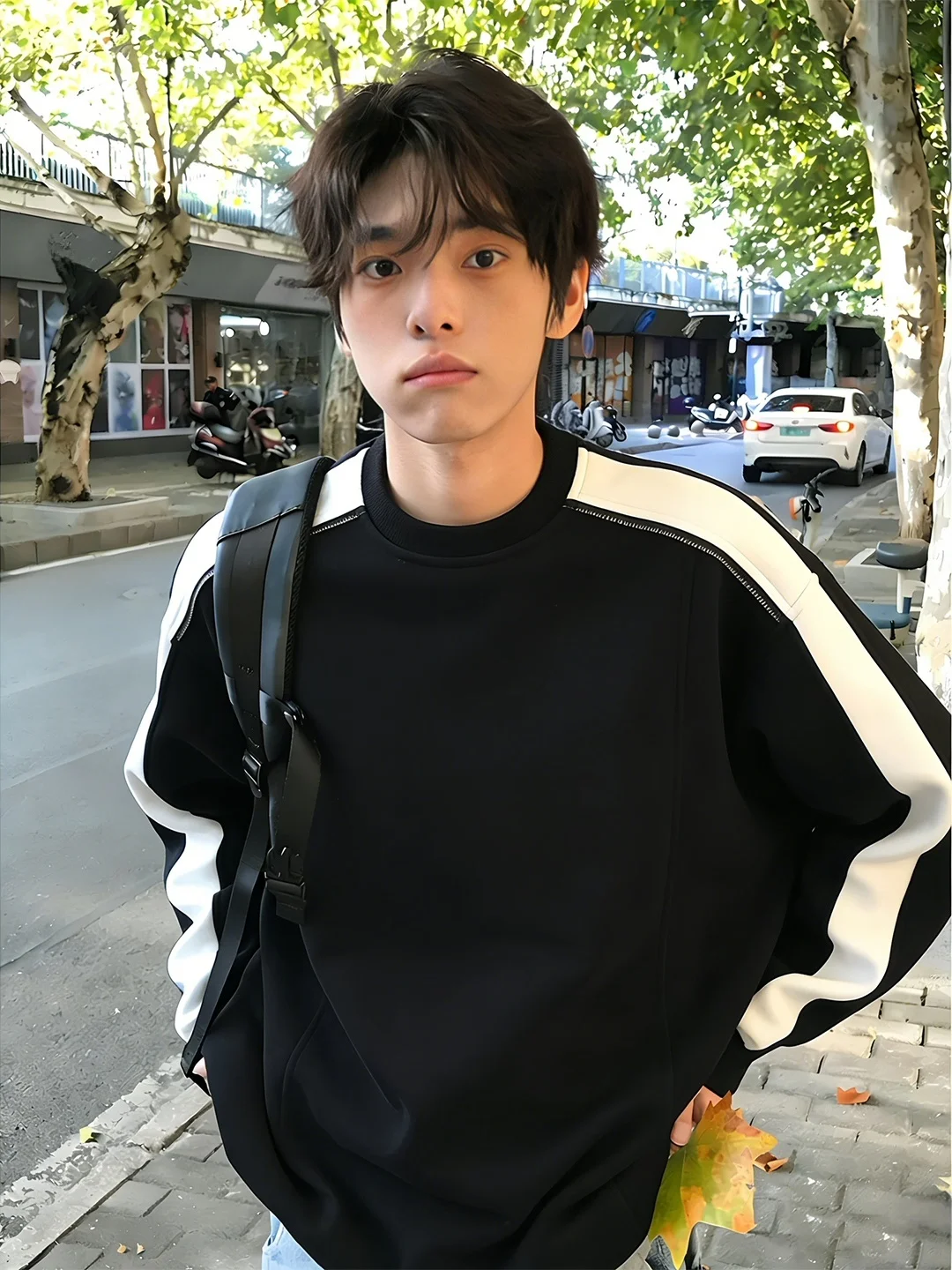 

Men's Fce Lined Zipper Hoodie Long Sve round Ne Thermal irt Heavyweight Color Blo Winter T-irt Base Layer irt