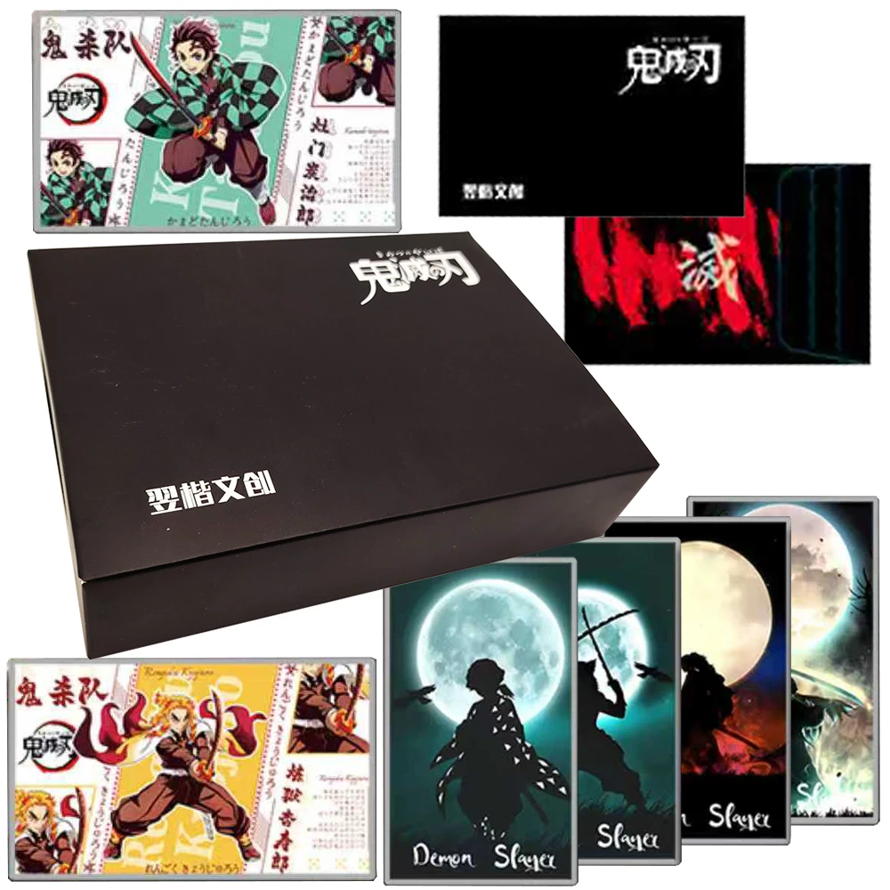 

Demon Slayer Collection Card Fantasy Anime Peripheral Fluorescent Theme Character Card Children's Birthday Surprise Gifts Toys