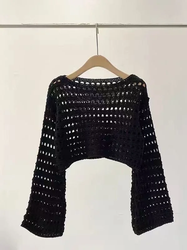 

Лето 2023, женский свободный трикотаж с вырезами, ort Sve, защита от солнца, топ Beach Vaion Sle, легкий вес