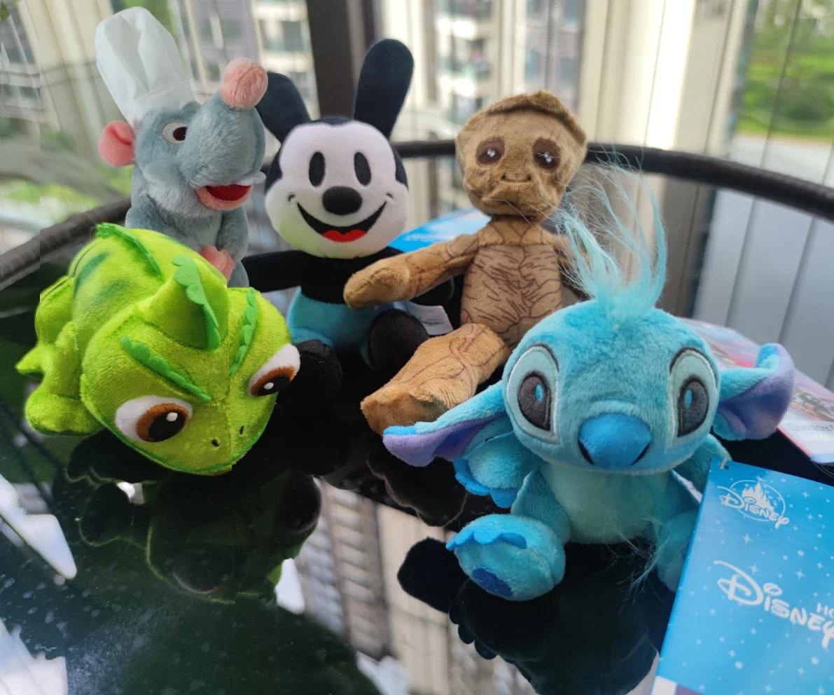 Disney Ratatouille stitch Groot Dale PASCAL Alligat Magnetic Shoulder Plush toy doll new