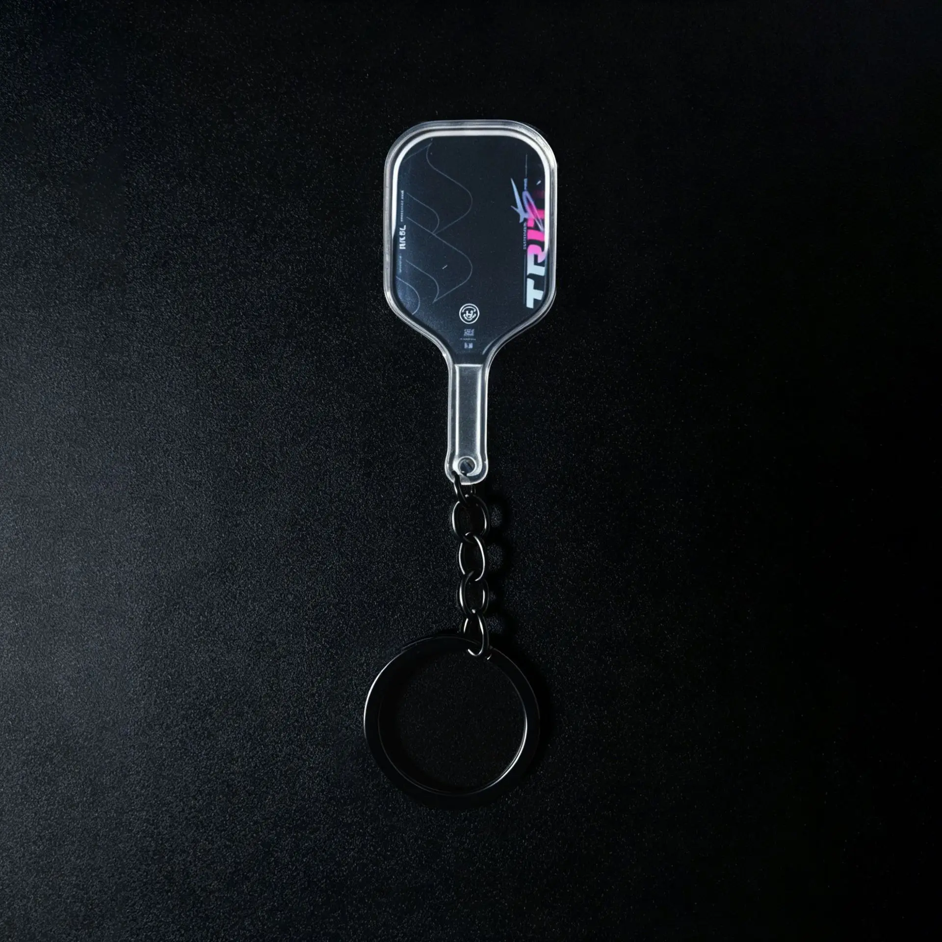 Mini Pickleball Paddle Keychain Acrylic Sport Racket Shape Key Ring Pickleball Lover Gift Backpack Bag Pendant Souvenir