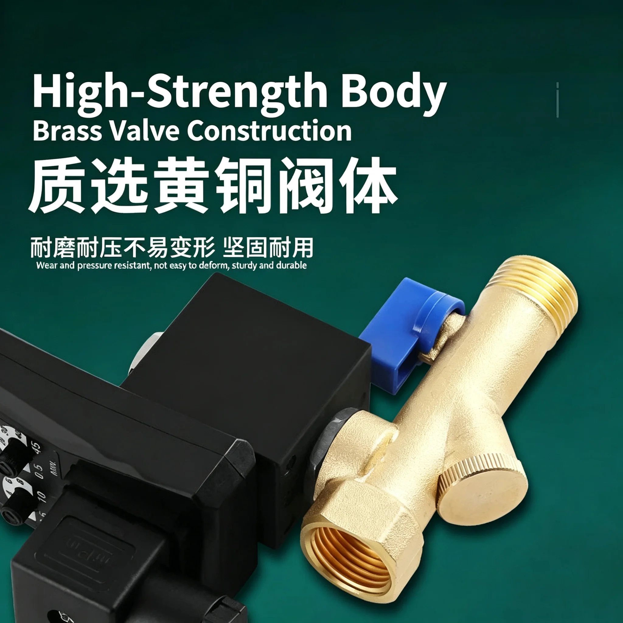 CoolDry Electromechanical Magnetic Drain Valve 1/2 for Electronic Air Compressor Storage Tank 24V/220V Dry Air