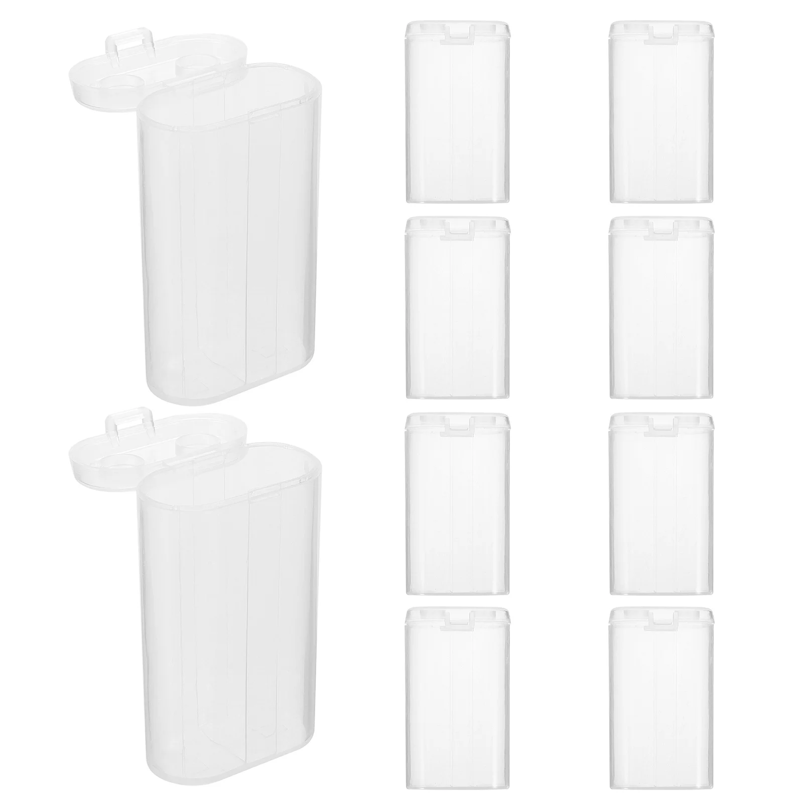 

10Pcs Storage Box Electronic Components Case Portable Plastic Organizer Dustproof Impact Resistant for Aa Aaa Batteries